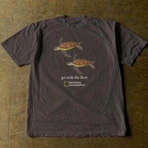 Brown Gildan National Geographic turtle tee